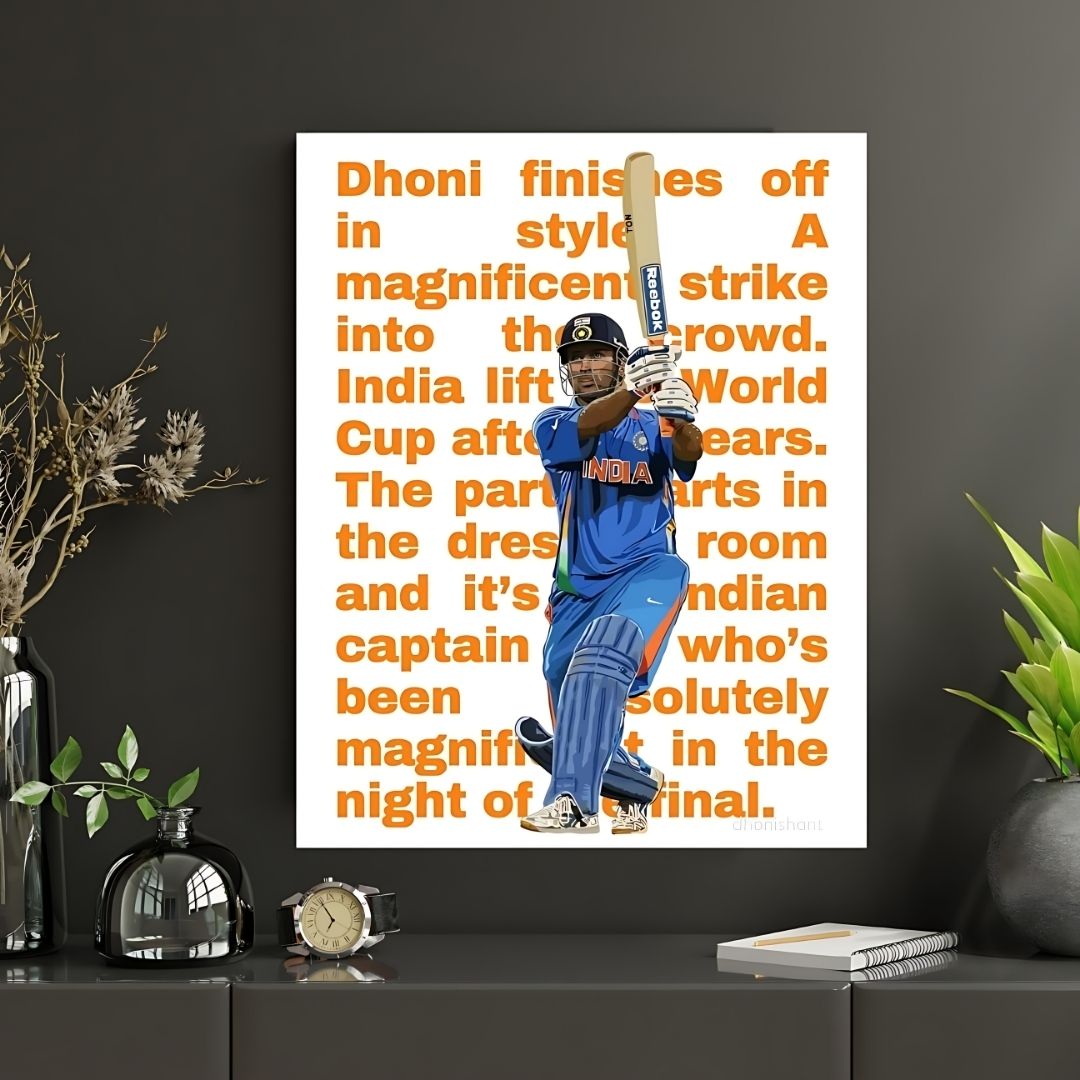 MSD 2011 World Cup | Premium Poster | #2 | Cricket Legend poster