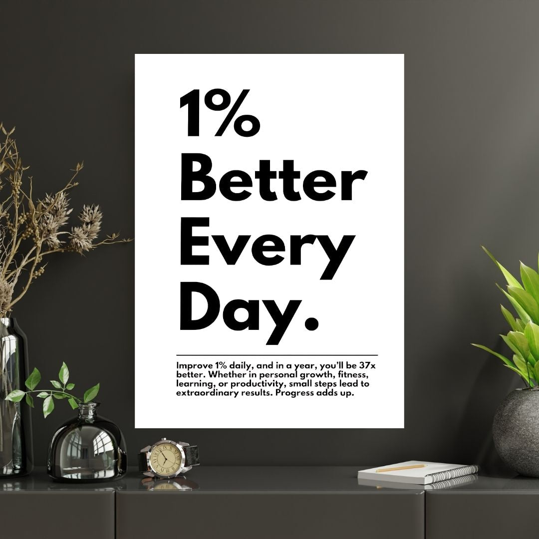 1% BETTER EVERY DAY!| Premium Aesthetic poster