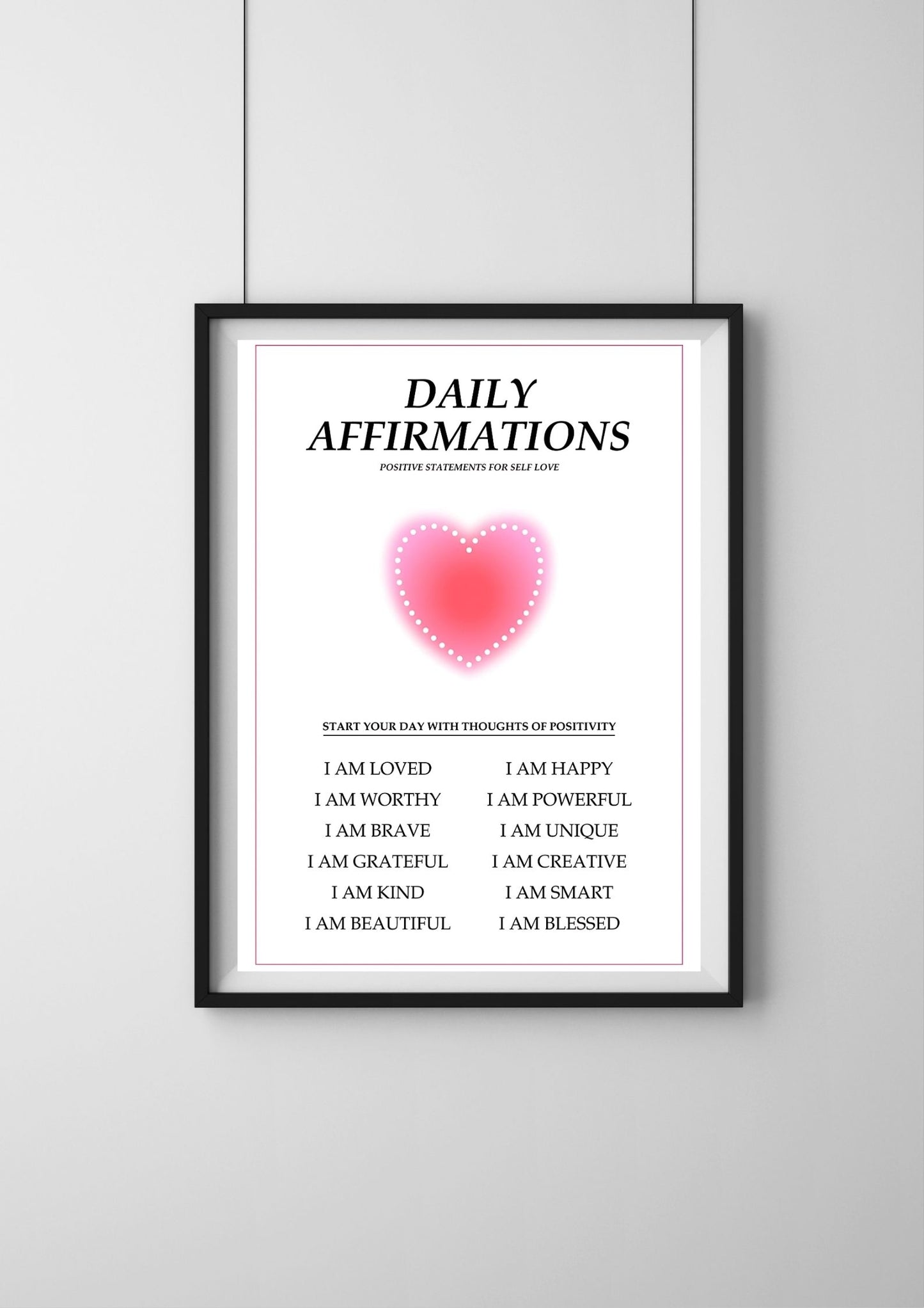 Daily Affirmations |#1| - Premium Poster