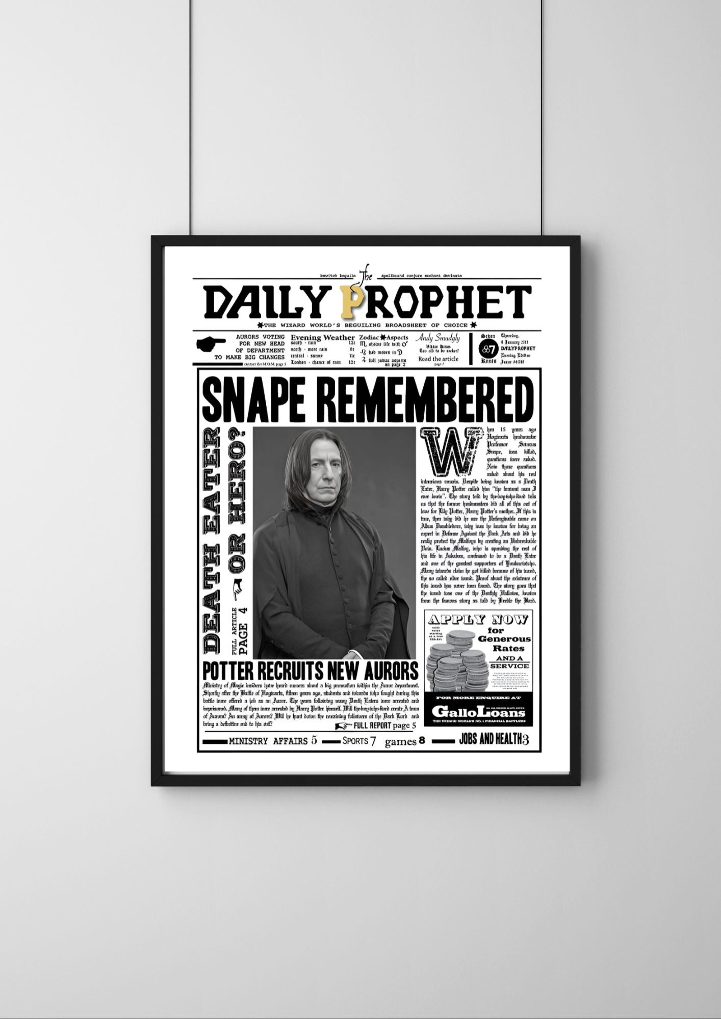 Harry Potter Daily Prophet Newspaper Poster | #3 |