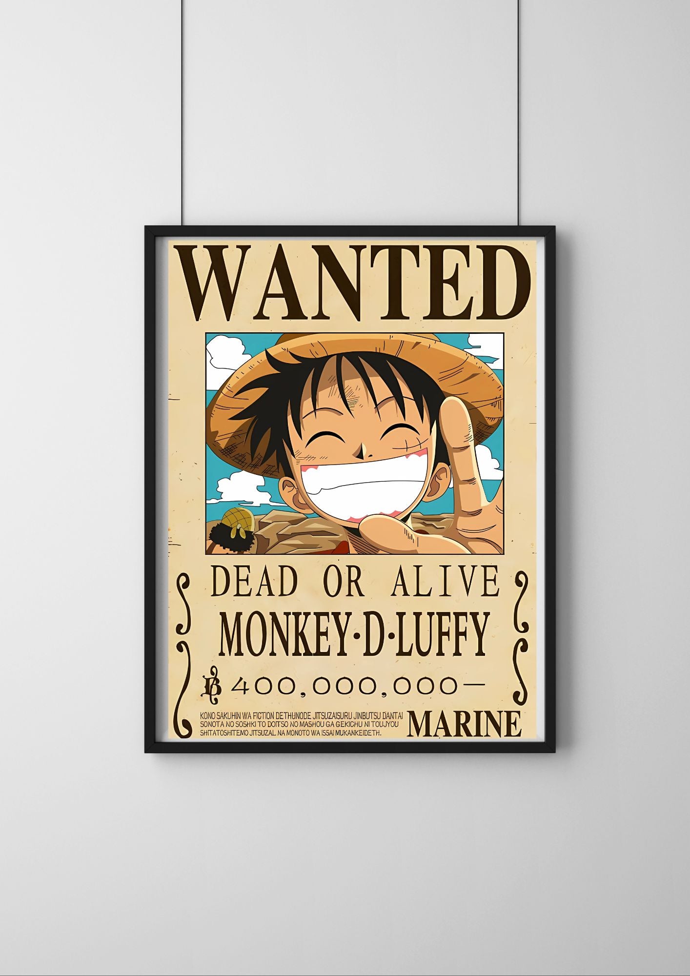One Piece Wanted Poster | Luffy (Monkey D. Luffy) one piece Bounty Poster