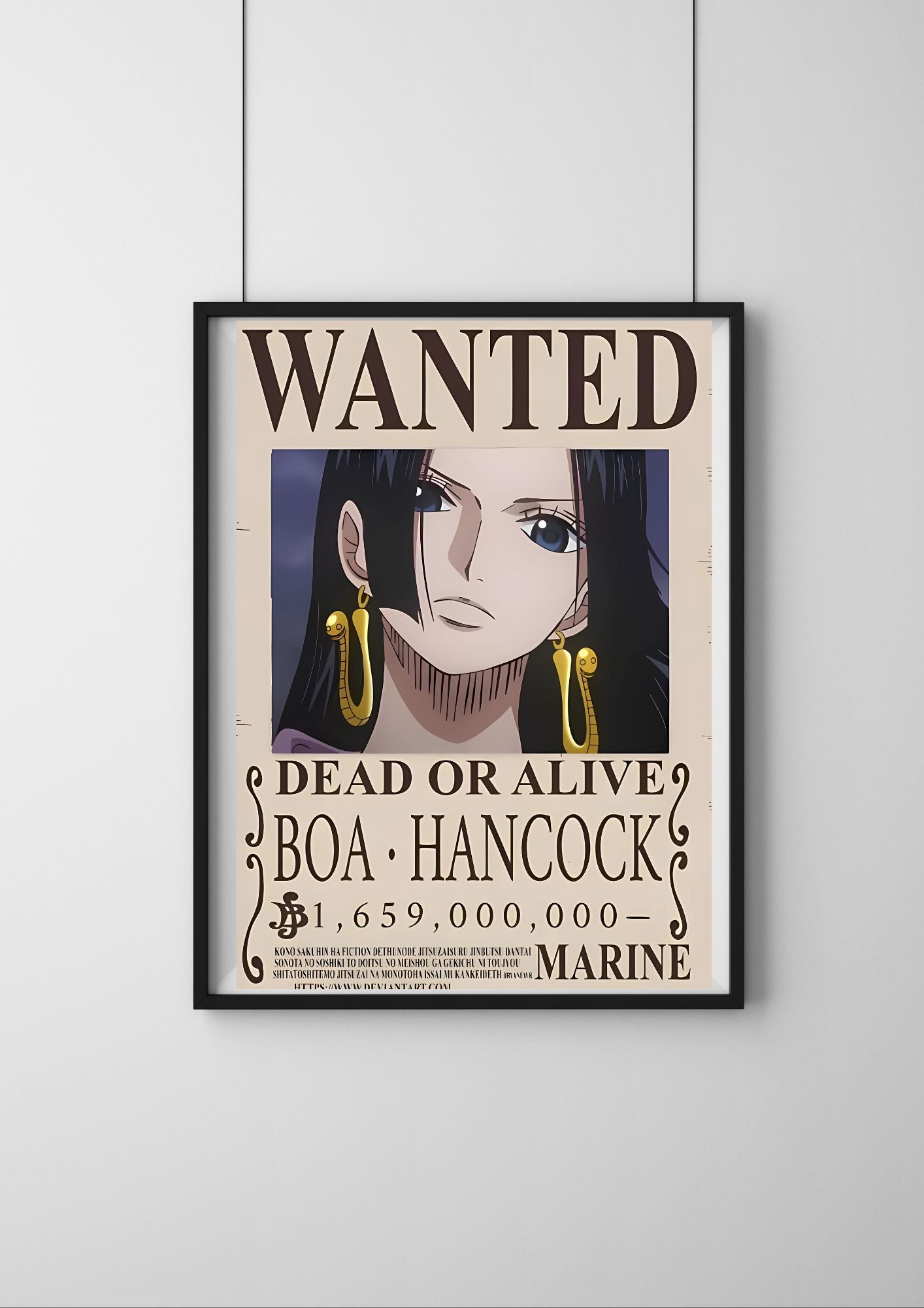One Piece Wanted Poster | BOA HANCOCK one piece Bounty Poster