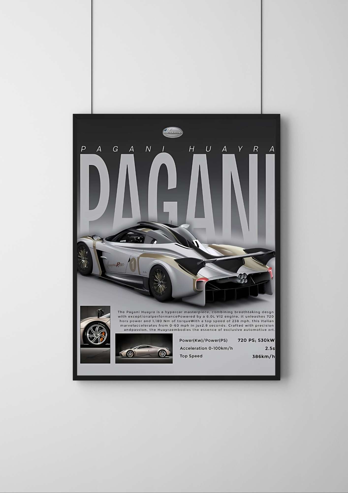 PAGANI |#1 | - Premium Car Poster