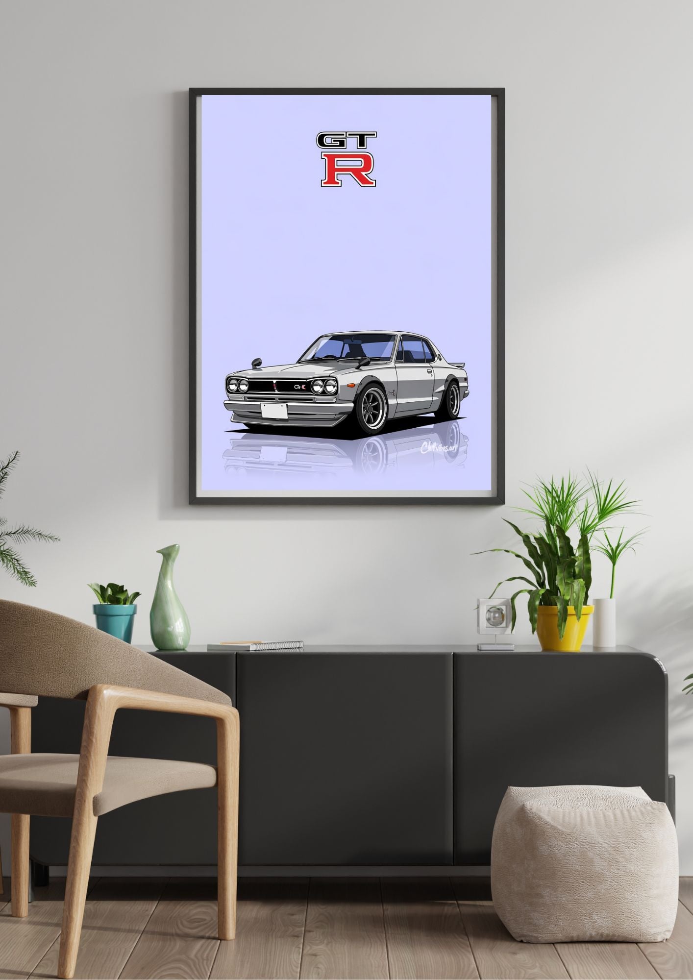 NISSAN GTR Car Poster - Premium 300 GSM liquid Finish Poster