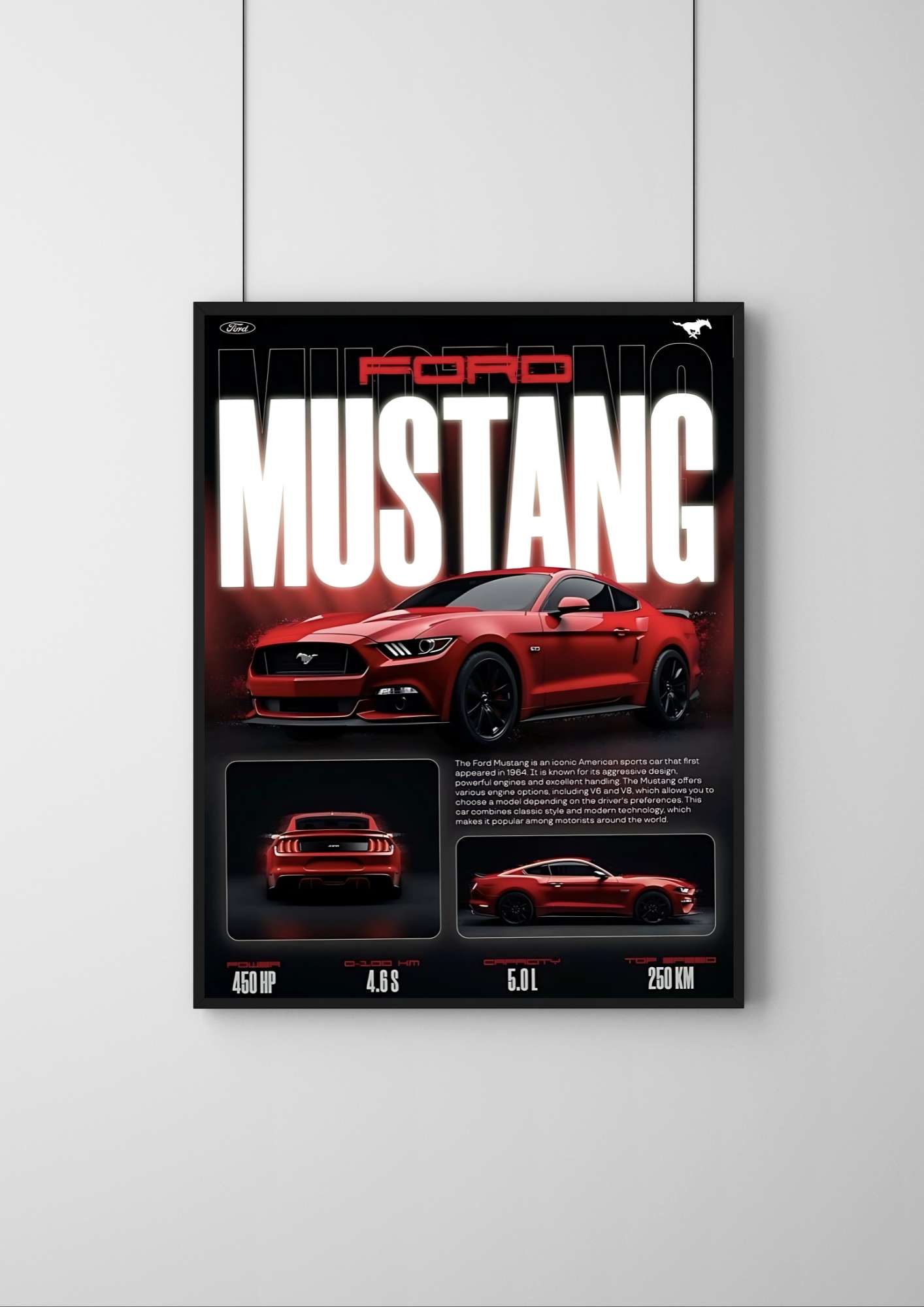 Ford Mustang |#5 | - Premium Car Poster