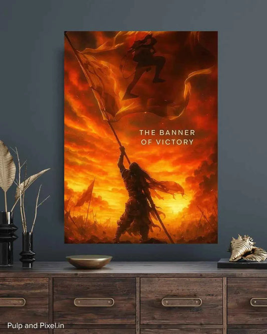 The banner of Victory Dhwaj| #1 | Premium Devotional Poster