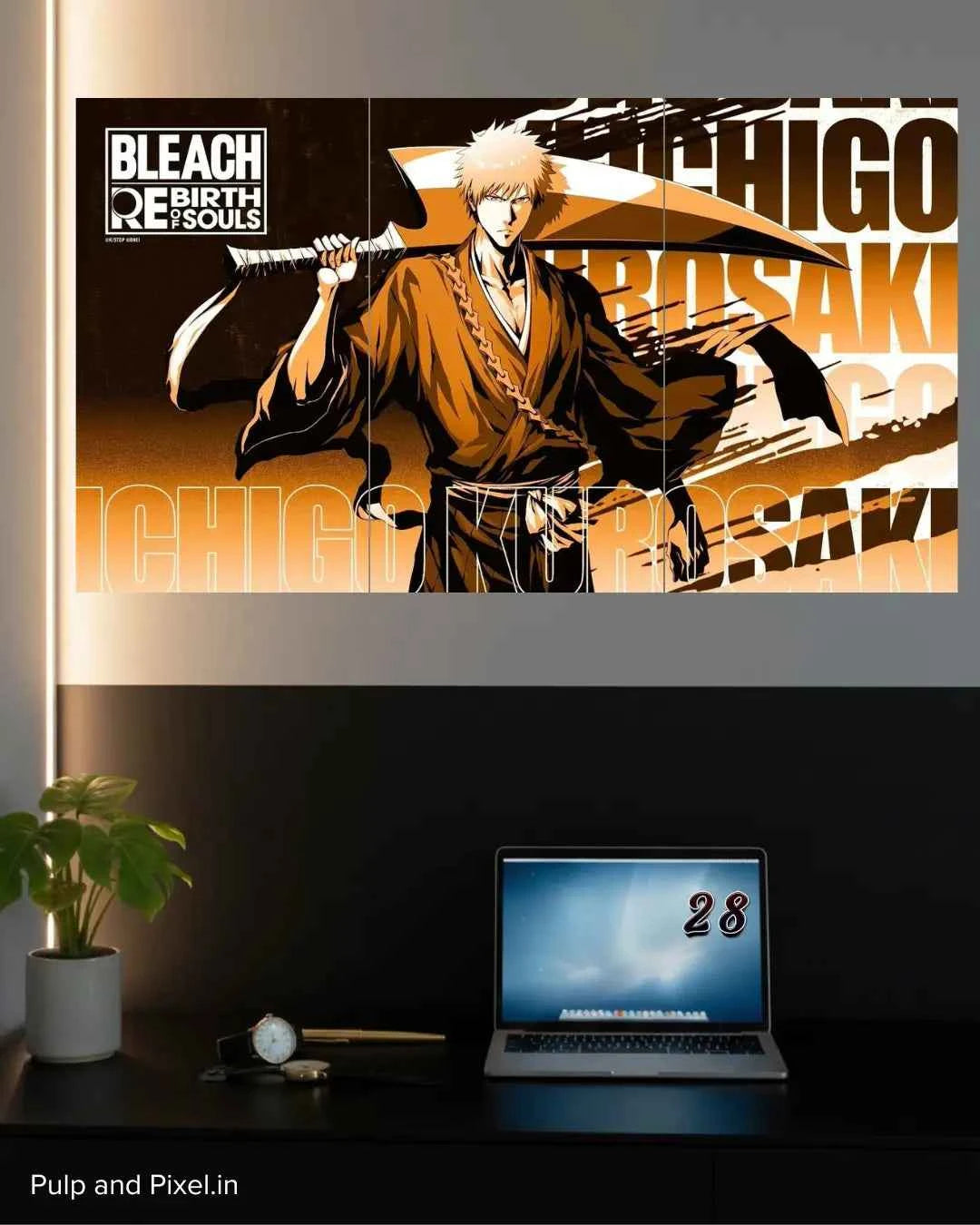 ichigoページ Bleach - Ichigo Split Poster #1 - Pulp & Pixel
