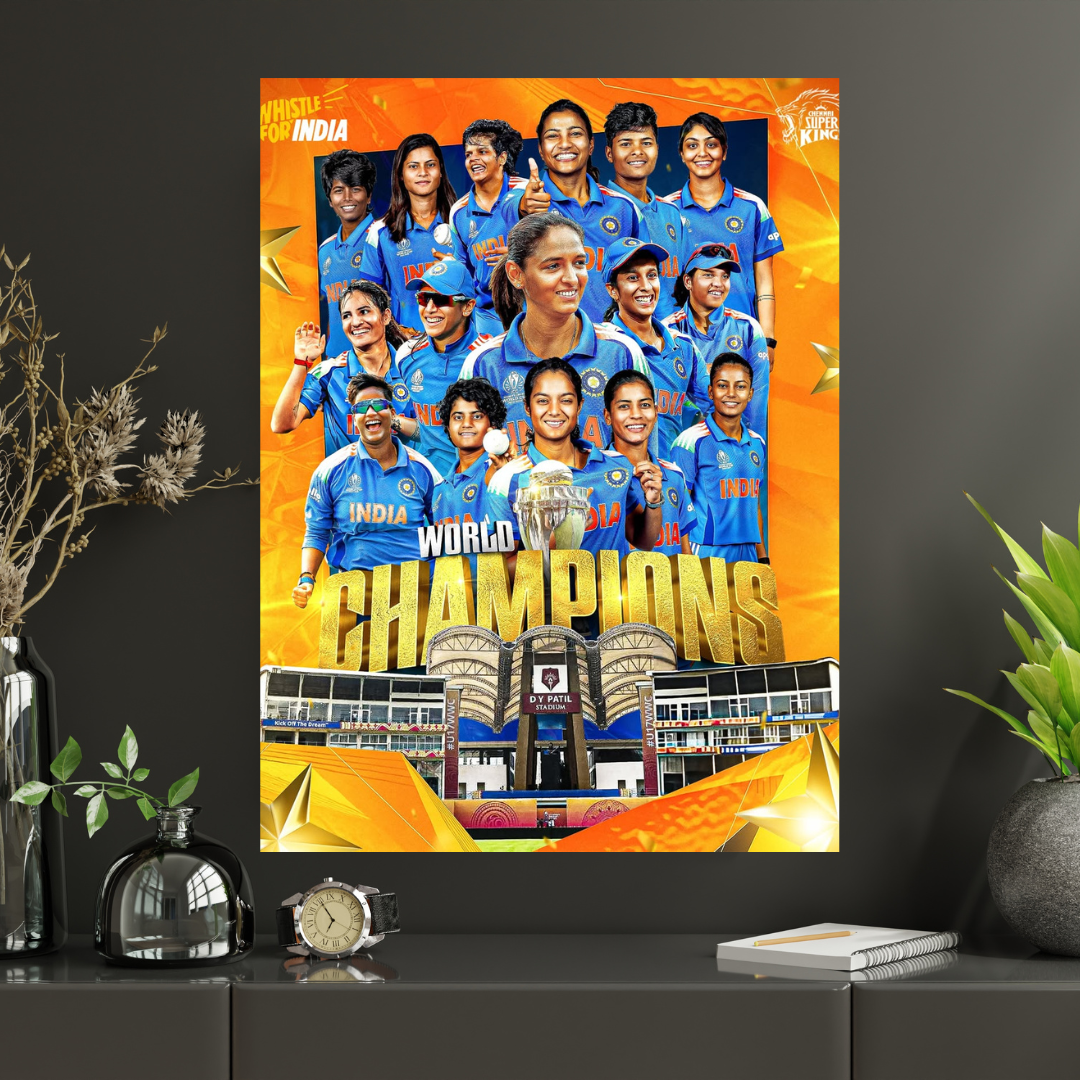 Indian women's cricket team World Cup winning Poster |#4|