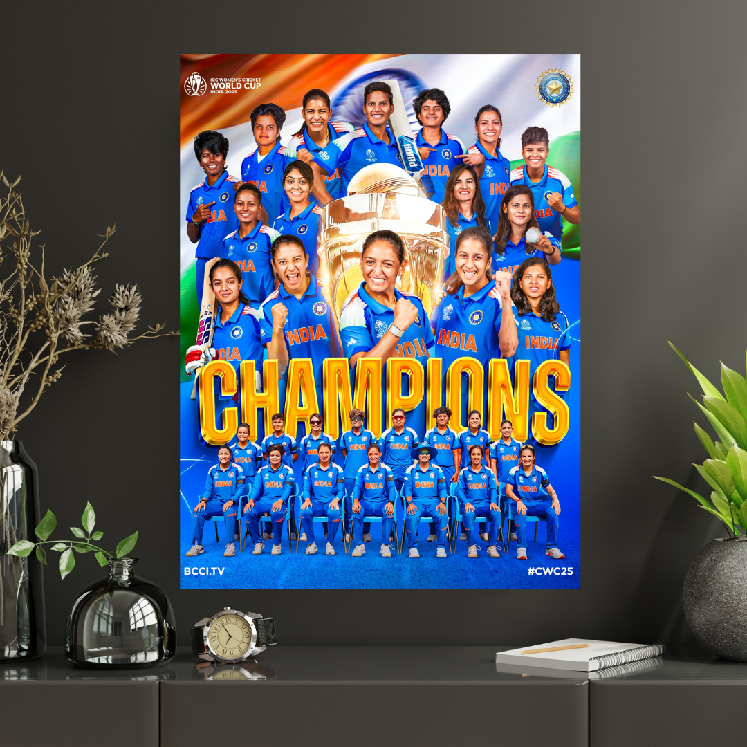 Indian women's cricket team World Cup winning Poster |#6|