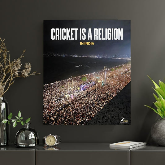 Cricket Is A Religion In India | Premium Poster | #1 | Cricket Legend poster