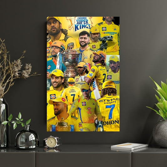 CSK X MS DHONI | Premium Poster | #1 | Cricket Legend poster
