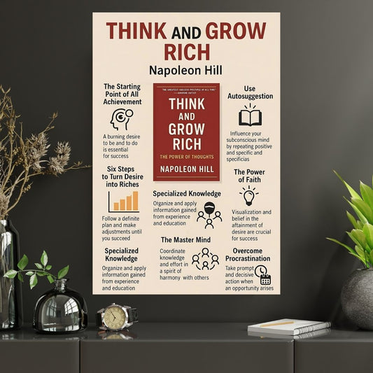 THINK AND GROW RICH |#1| - Premium  Poster