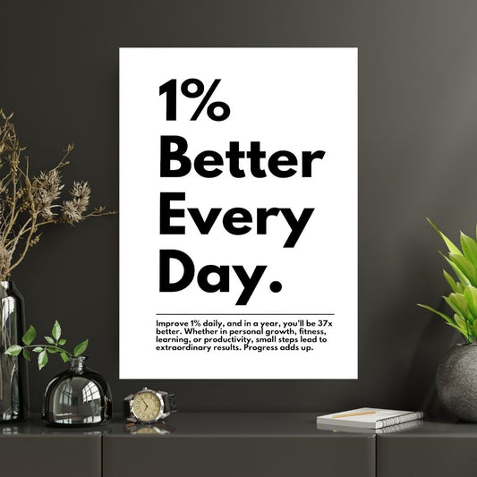 1% BETTER EVERY DAY!| Premium Aesthetic poster