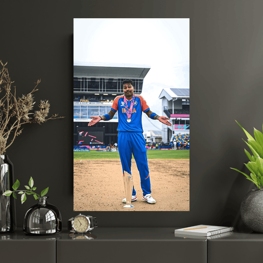 Hardik Pandya T20 Worldcup  | Premium Poster | #1 | Cricket Legend poster