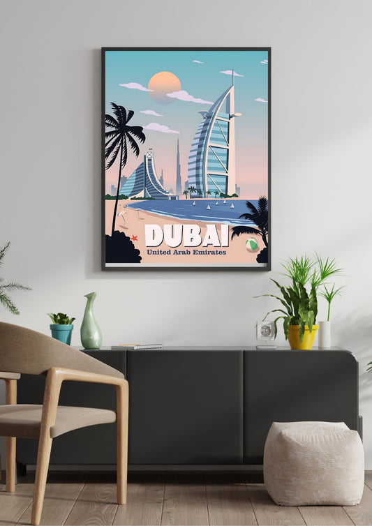 DUBAI Poster |World Travel poster for Vison board