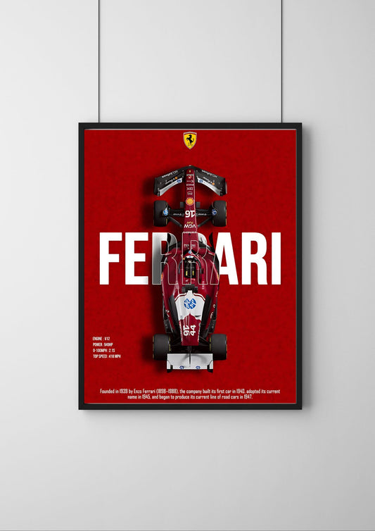 FERRARI F1 Car Poster |#1| - Premium 300 GSM liquid Finish Poster