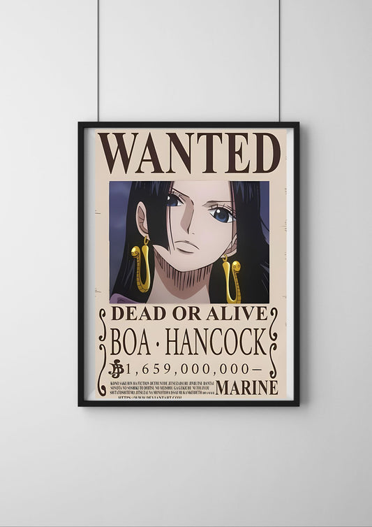 One Piece Wanted Poster | BOA HANCOCK one piece Bounty Poster