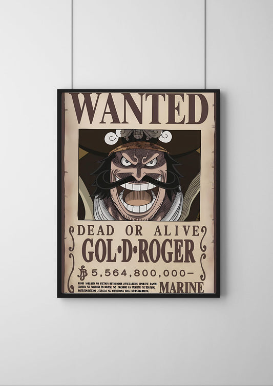 One Piece Wanted Poster | GOLD-D-ROGER one piece Bounty Poster (Copy)