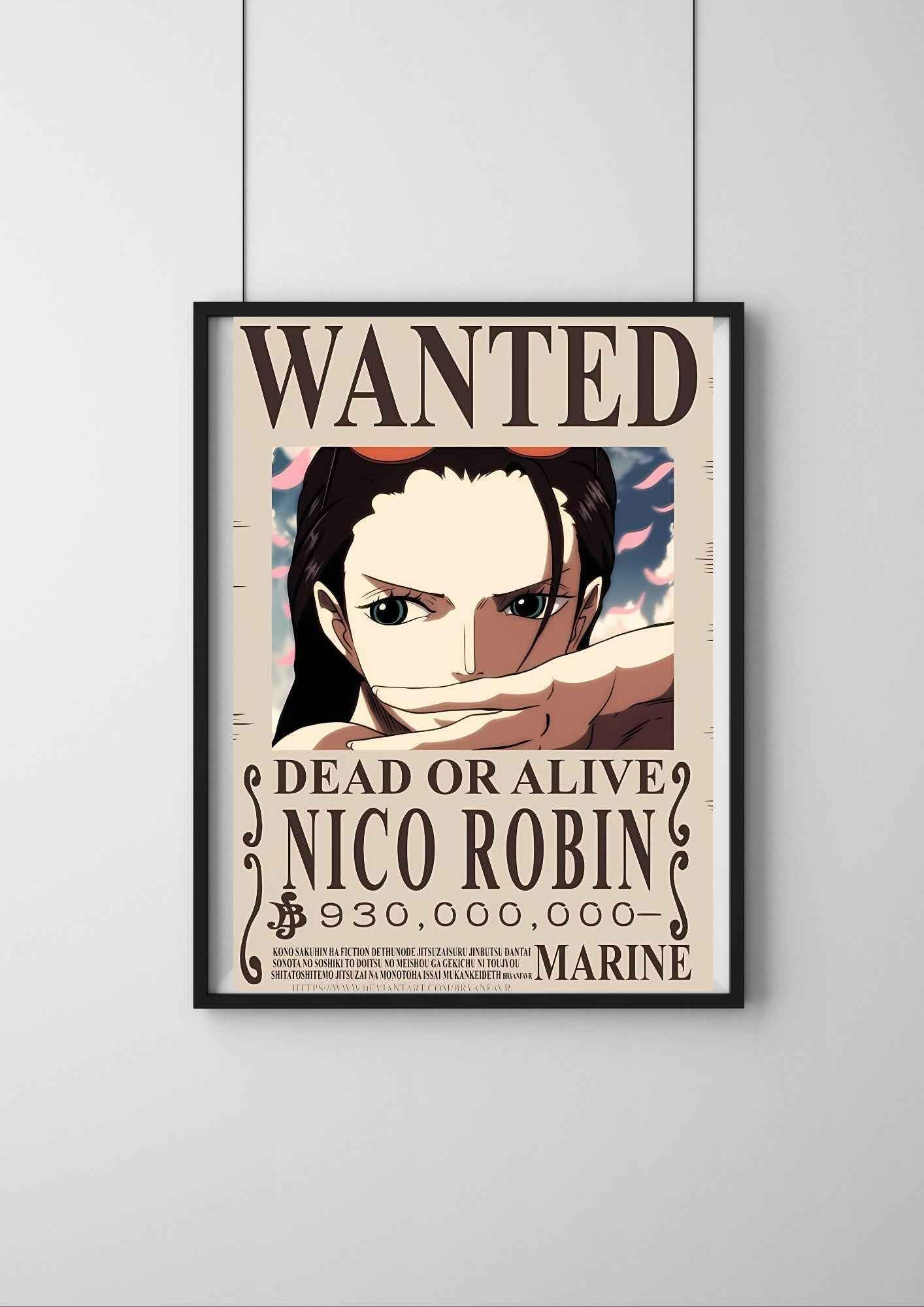 One Piece Wanted Poster |NICO ROBIN one piece Bounty Poster