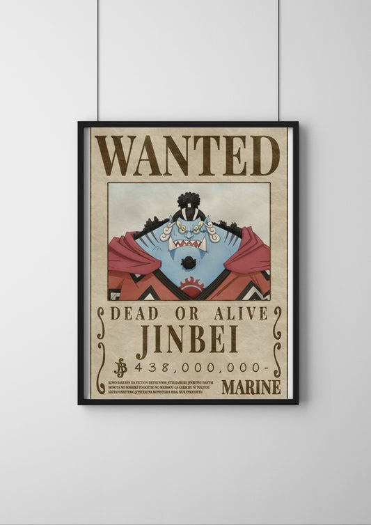 One Piece Wanted Poster | JINBI one piece Bounty Poster