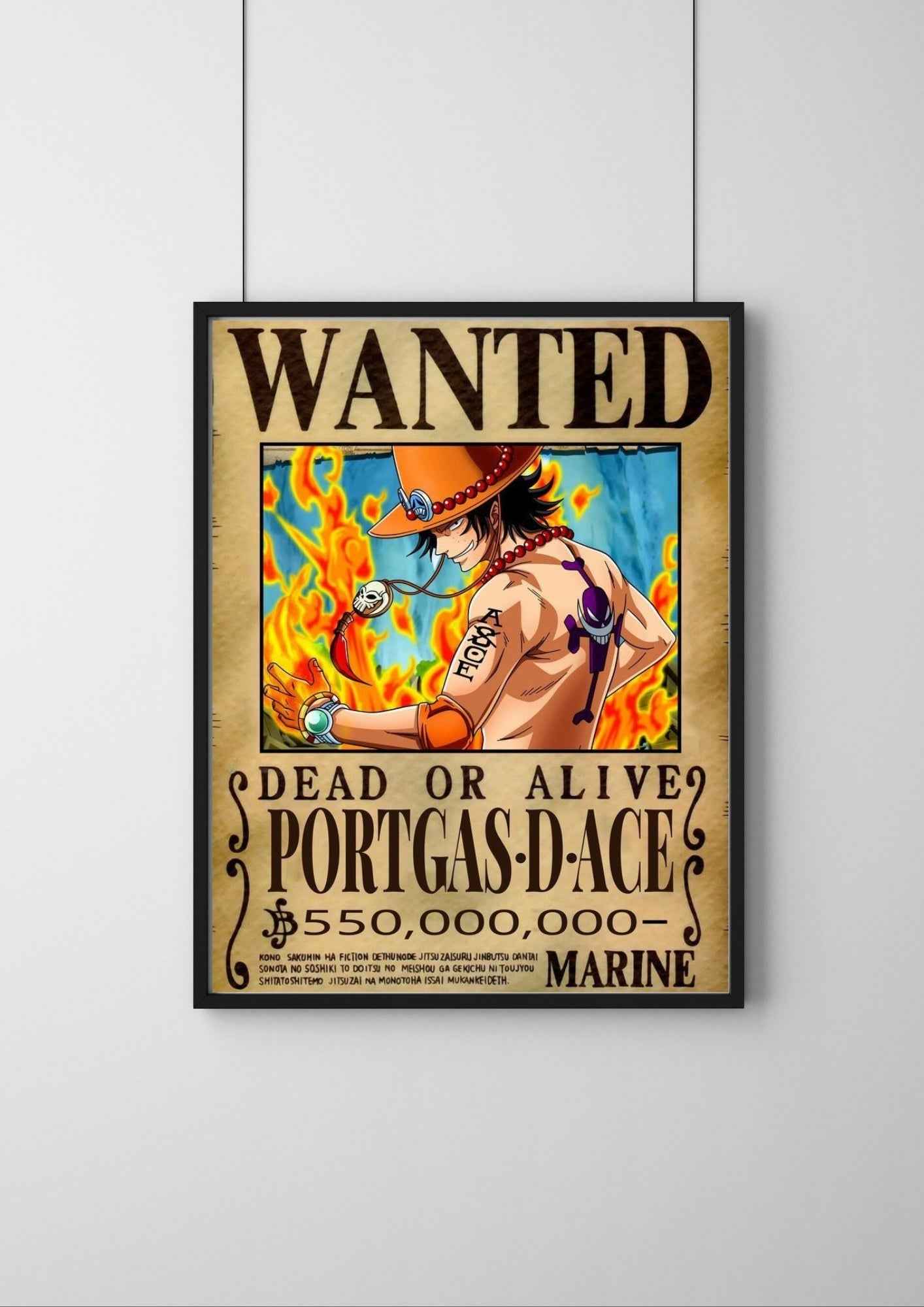 One Piece Wanted Poster | PortGas-D-Ace one piece Bounty Poster