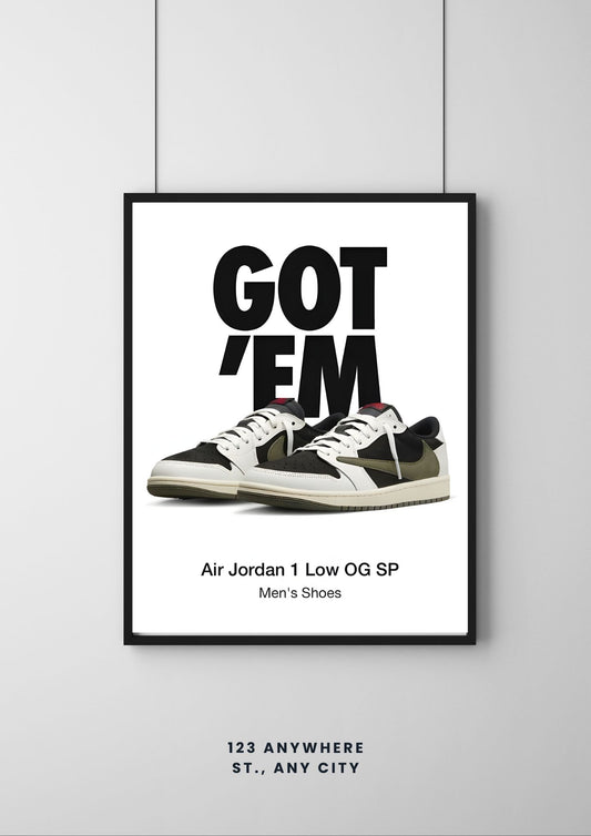 NIKE Jordan 1 |#3 | - Premium Shoe Poster