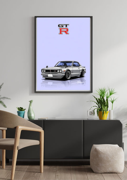 NISSAN GTR Car Poster - Premium 300 GSM liquid Finish Poster