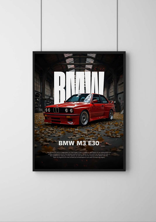 BMW M3 E30 |#3 | - Premium Car Poster