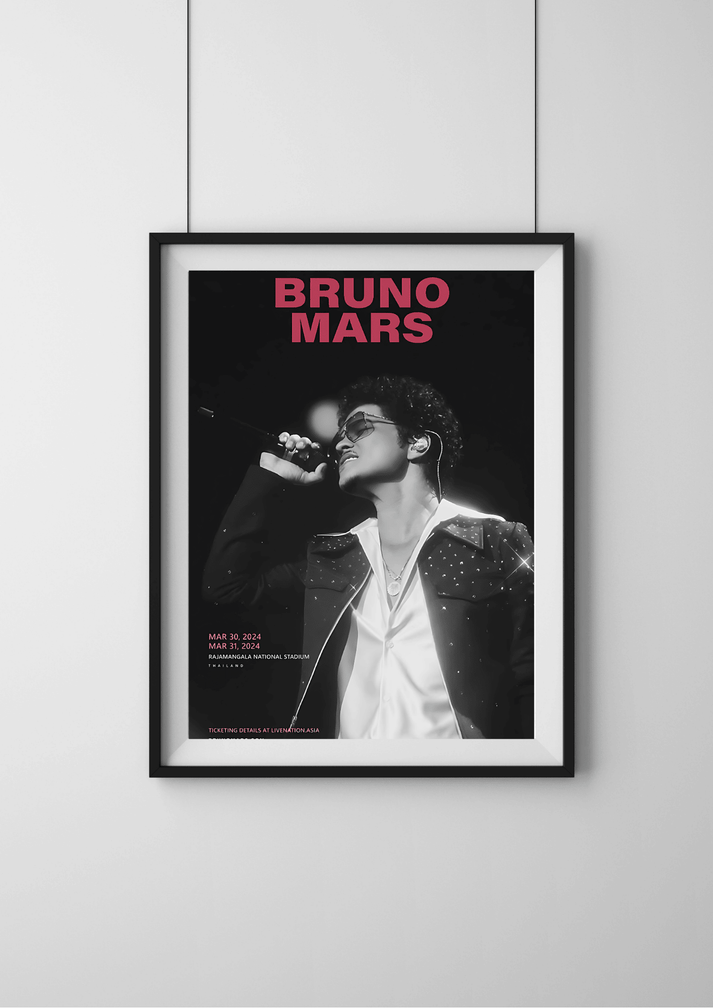 Bruno Mars |#1|Premium Poster - Pulp & Pixel