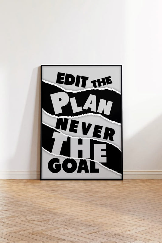 Edit the plan never the goal!!| Premium Aesthetic poster