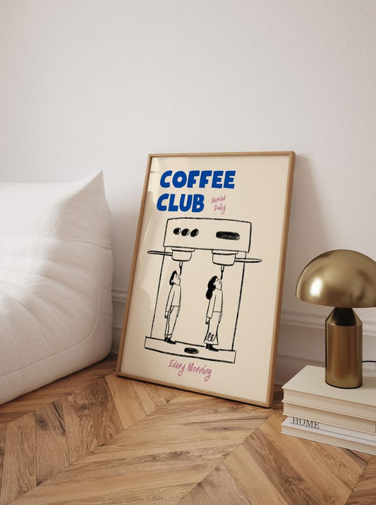 Coffee club! !!| Premium Aesthetic poster